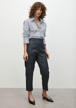 Mela Purdie Soft Stretch Denim Tapered Flat Pant