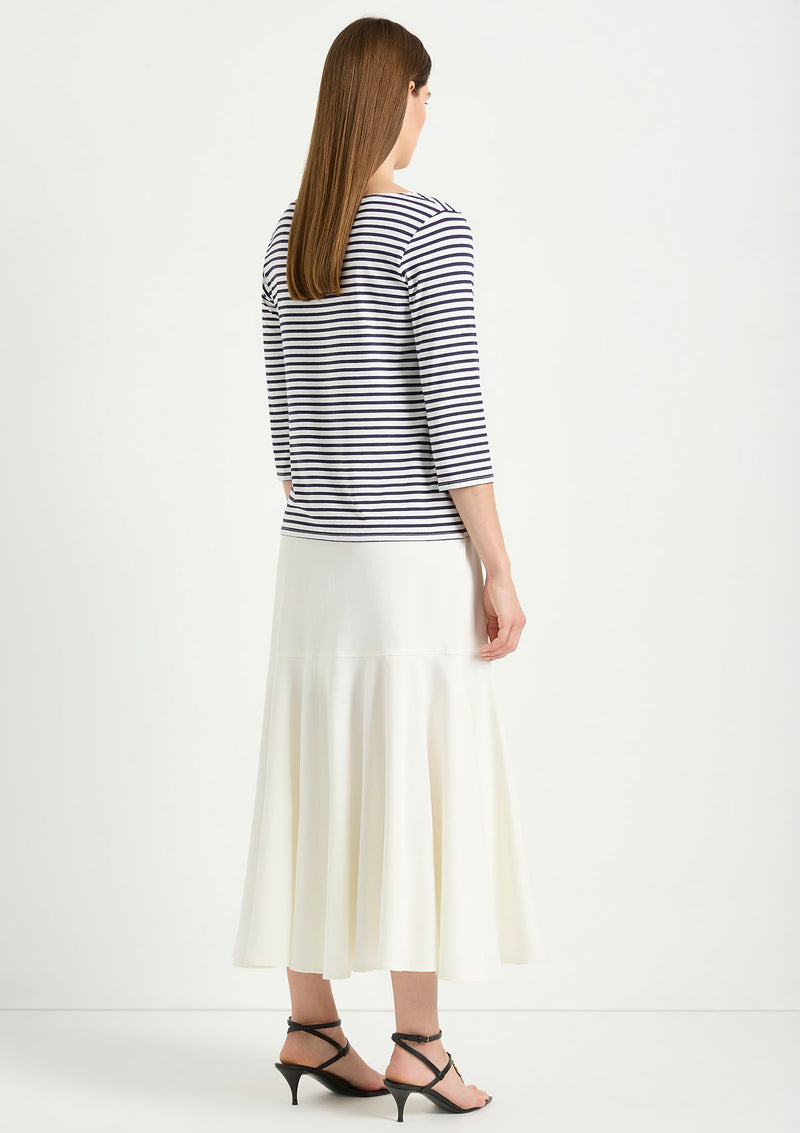 Mela Purdie Straw Stripe Jersey Relaxed Boatneck