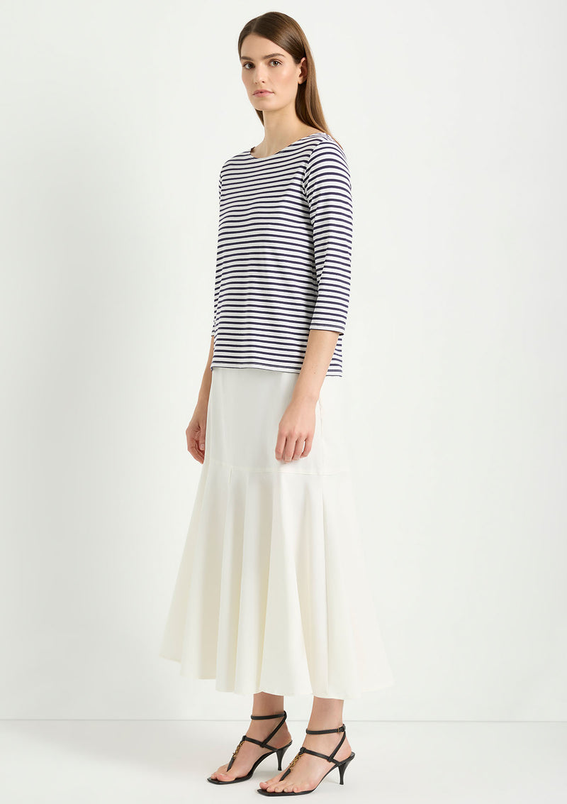 Mela Purdie Straw Stripe Jersey Relaxed Boatneck