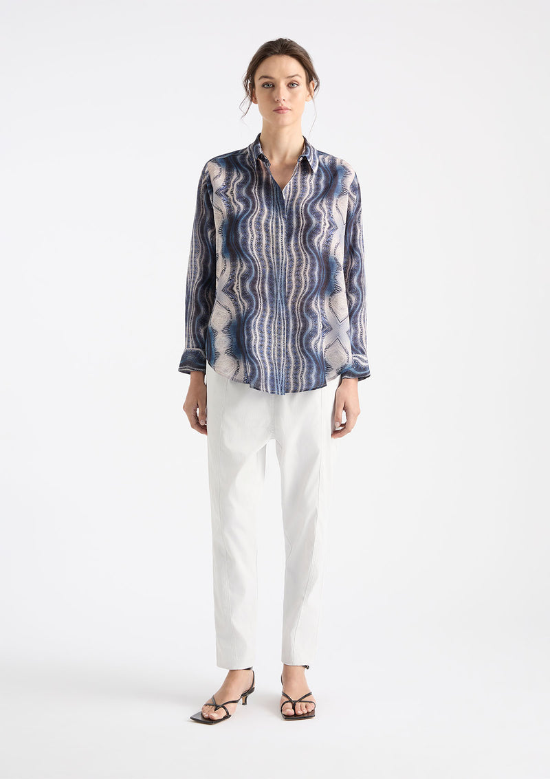 Mela Purdie Canyon Print Silk Soft Shirt