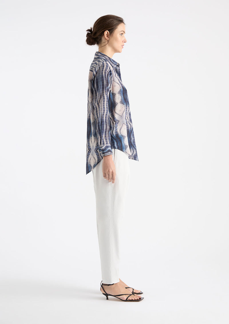 Mela Purdie Canyon Print Silk Soft Shirt