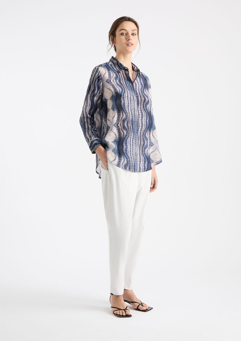 Mela Purdie Canyon Print Silk Soft Shirt