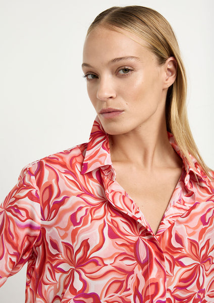 Mela Purdie Tangelo Print Silk Soft Shirt – Khlassik