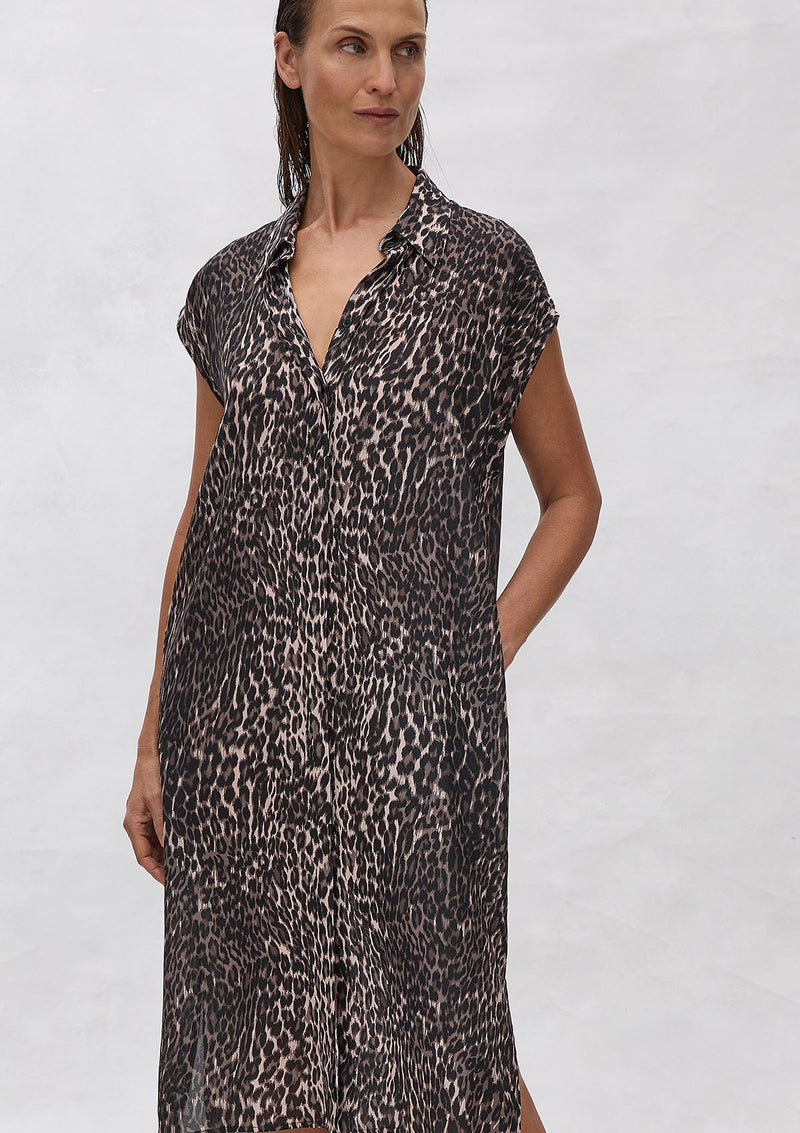 Mela Purdie Praline Panther Slice Dress