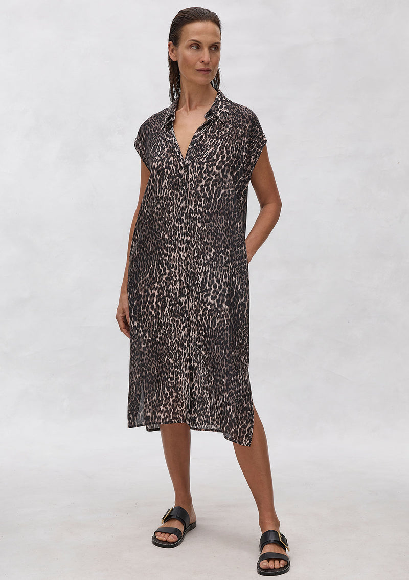 Mela Purdie Praline Panther Slice Dress