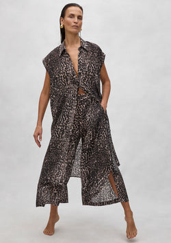 Mela Purdie Praline Panther Slice Dress