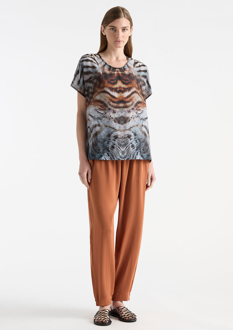 Mela Purdie Canopy Desert Silk Print Cap Shell