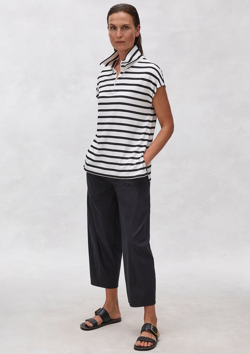 Mela Purdie Trunk Stripe Knit Half Zip Shell