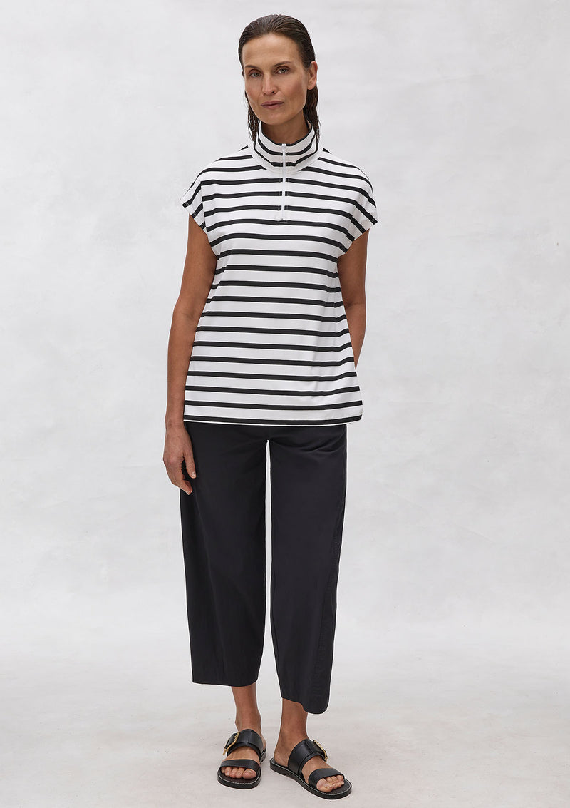 Mela Purdie Trunk Stripe Knit Half Zip Shell