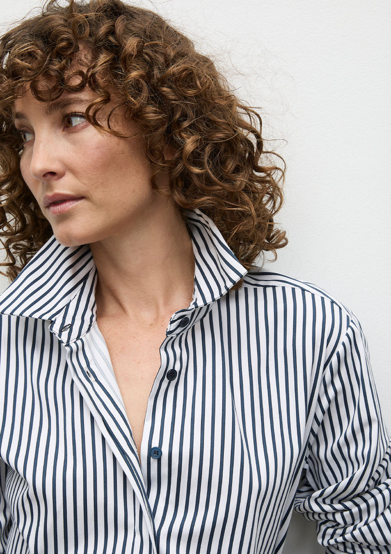 Mela Purdie Indigo Stripe Smooth Shirt