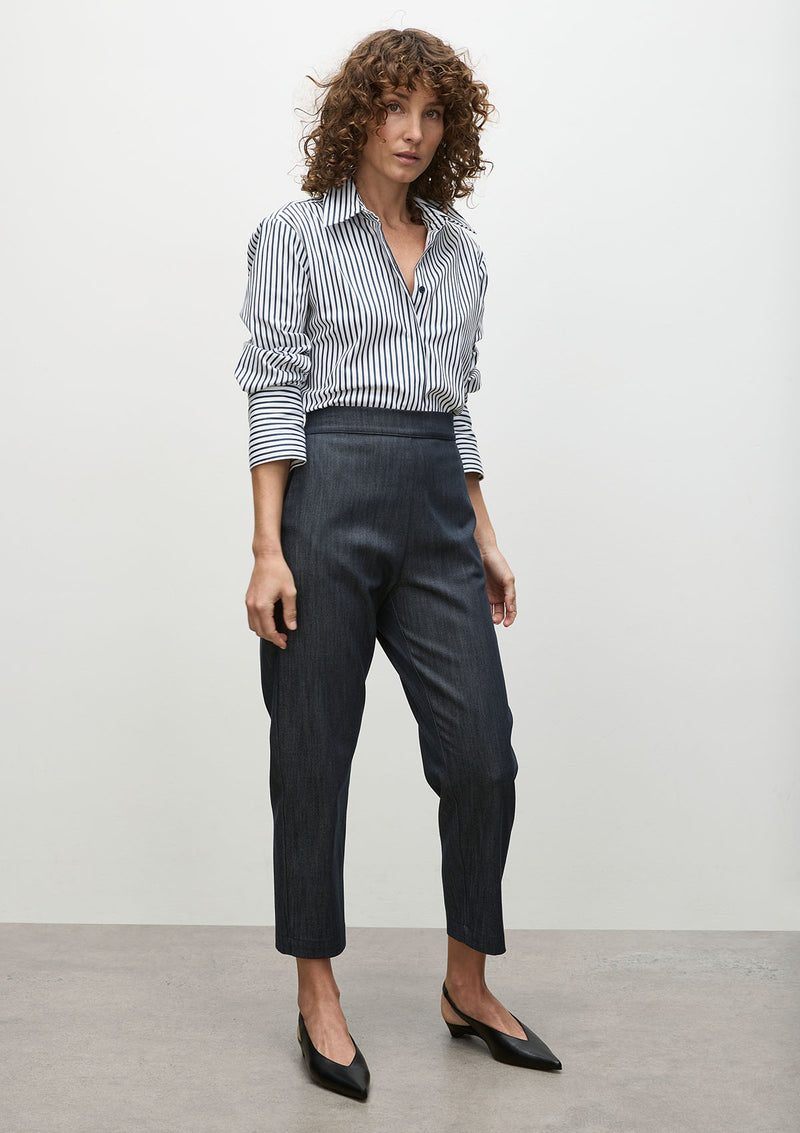 Mela Purdie Indigo Stripe Smooth Shirt