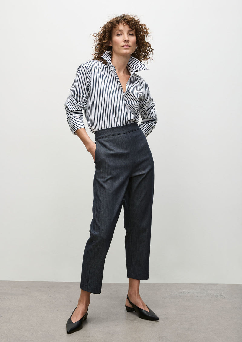 Mela Purdie Indigo Stripe Smooth Shirt