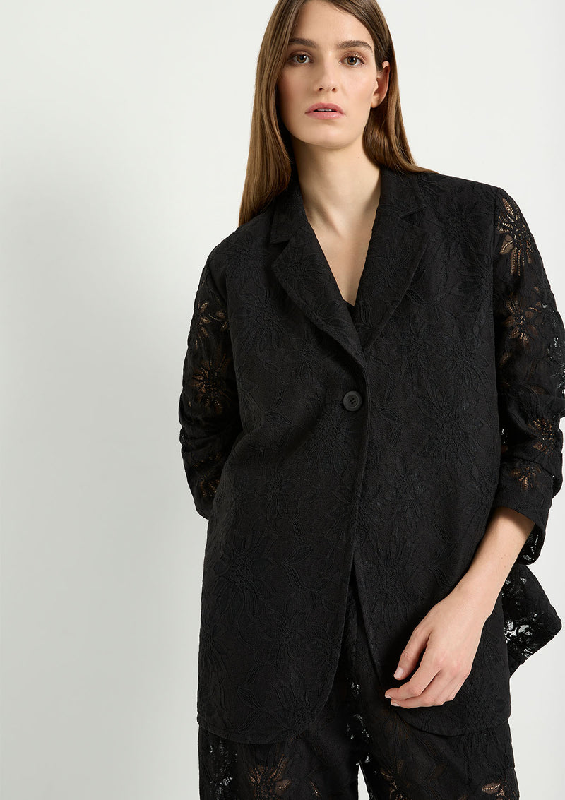 Mela Purdie Flora Lace Button Blazer