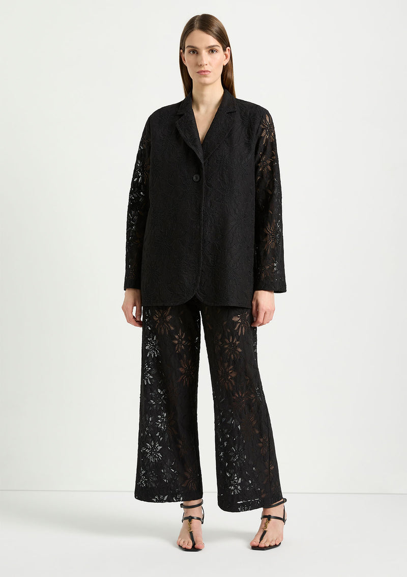 Mela Purdie Flora Lace Button Blazer