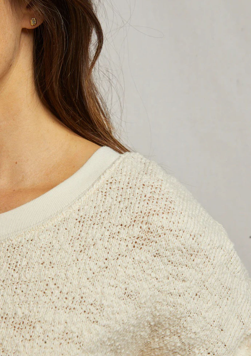 Perfect White Tee Juliette Slub Mesh Sweater