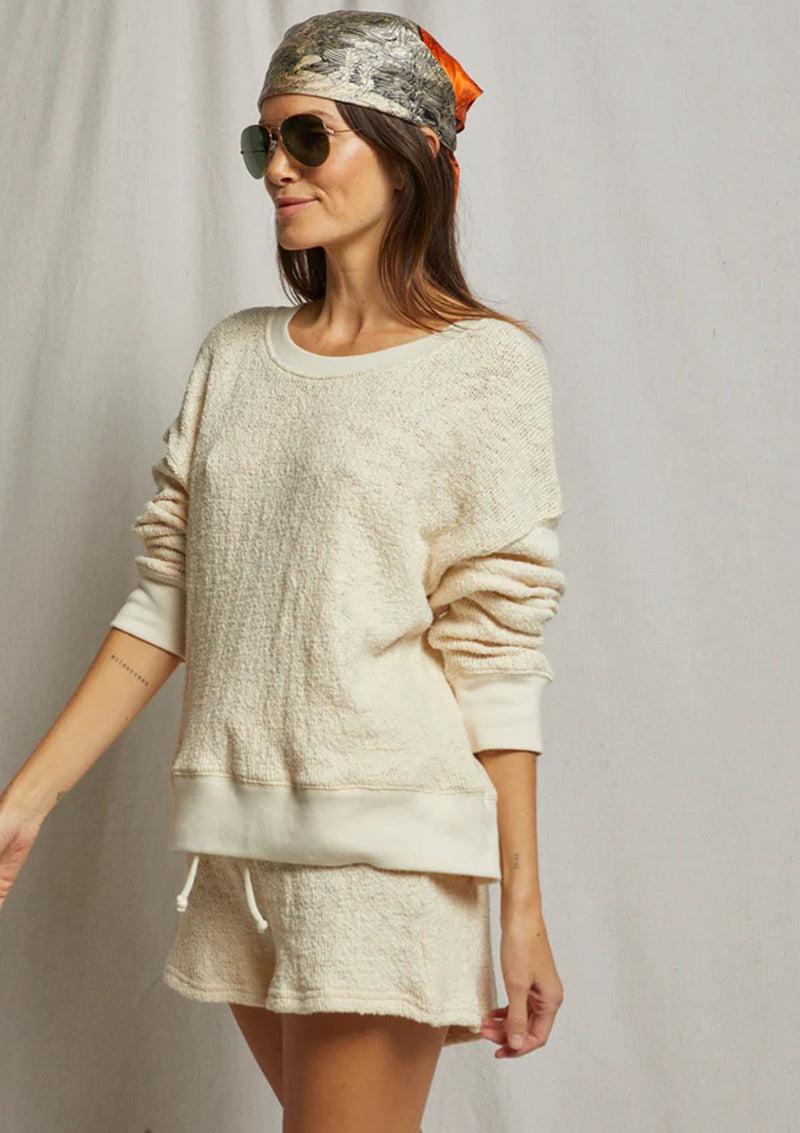 Perfect White Tee Juliette Slub Mesh Sweater