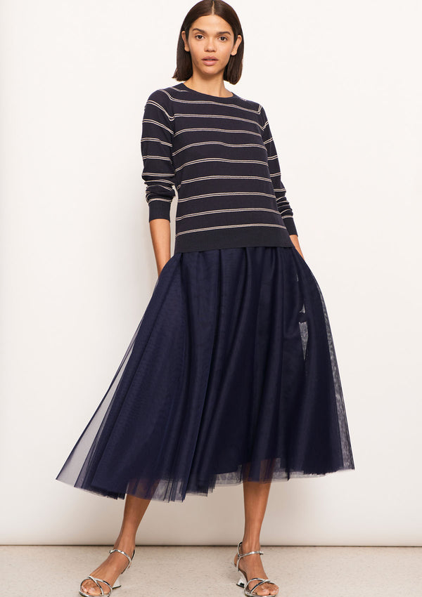 POL Clothing Lido Lurex Stripe Knit