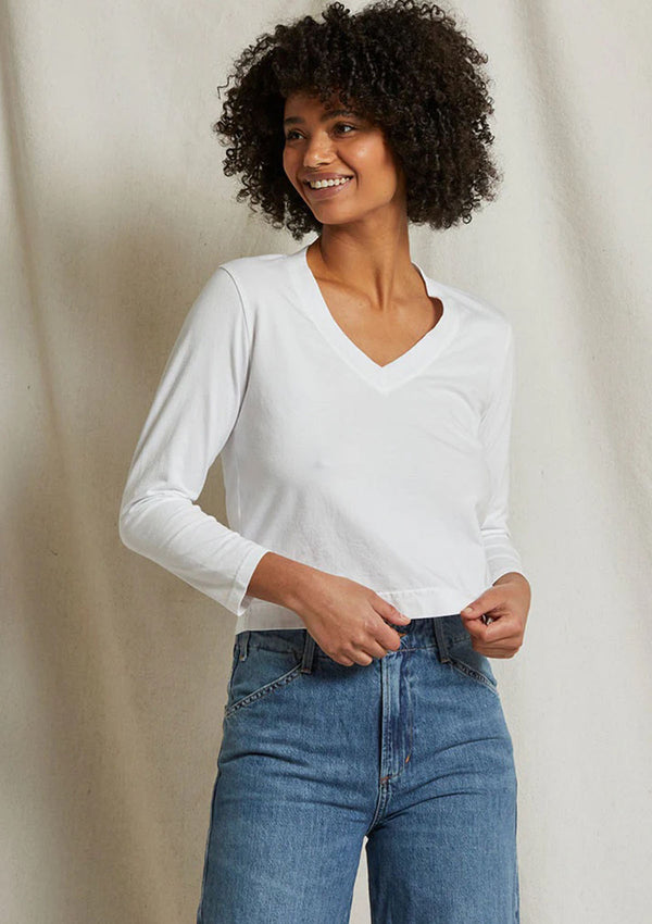 Perfect White Tee Sinatra L/S V- Neck Top