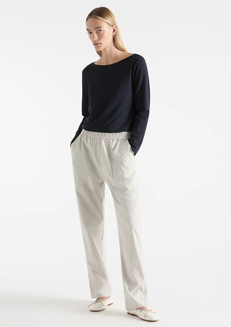 Mela Purdie Long Sleeve Relaxed Boatneck - JEWEL