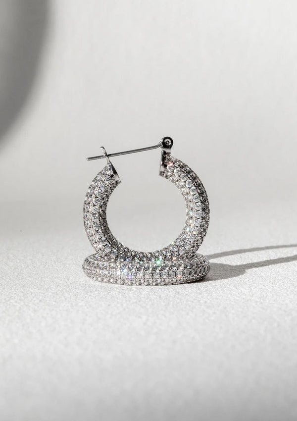 LUV AJ Pave Baby Amalfi Hoops