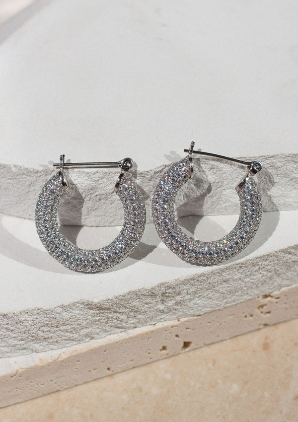 LUV AJ Pave Baby Amalfi Hoops