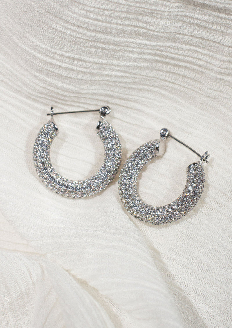 LUV AJ Pave Baby Amalfi Hoops