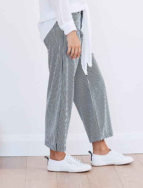 Mela Purdie Boiler Stripe Wide Leg Jean