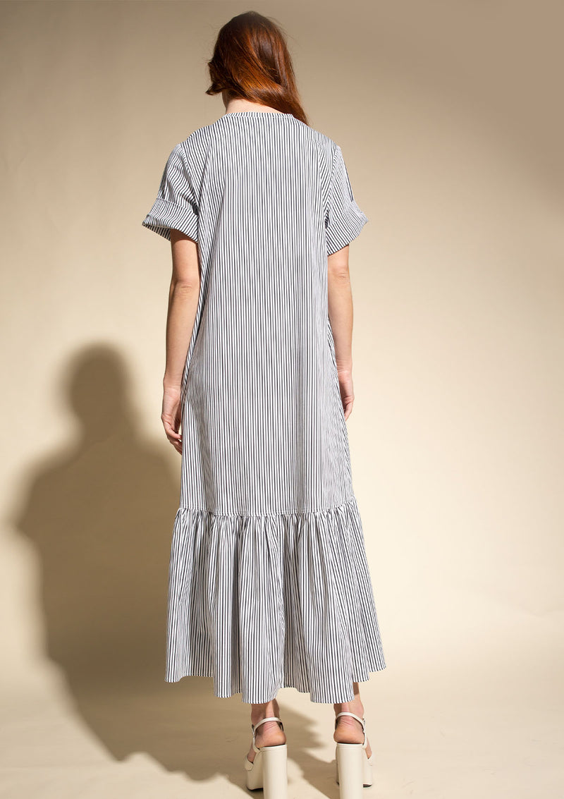 Mela Purdie Pencil Stripe Popilene Bloom T Dress