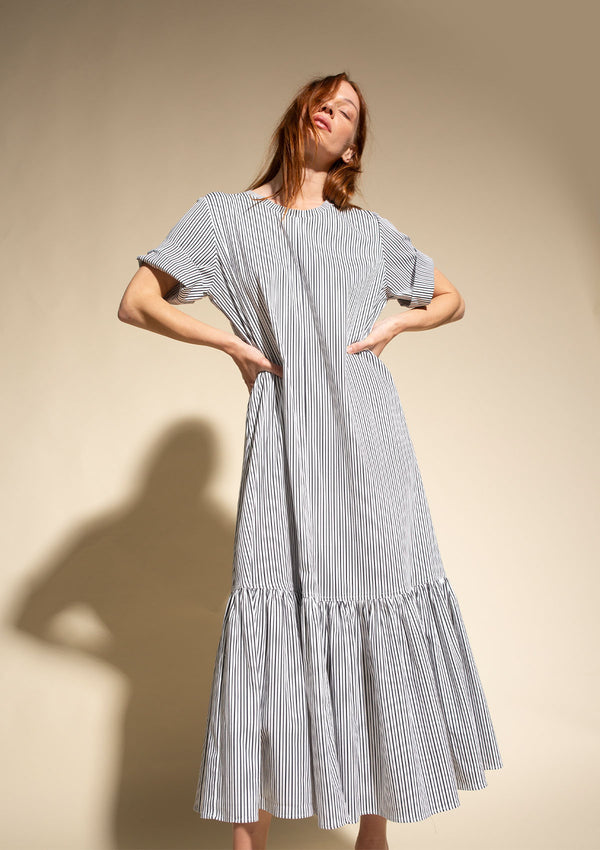 Mela Purdie Pencil Stripe Popilene Bloom T Dress