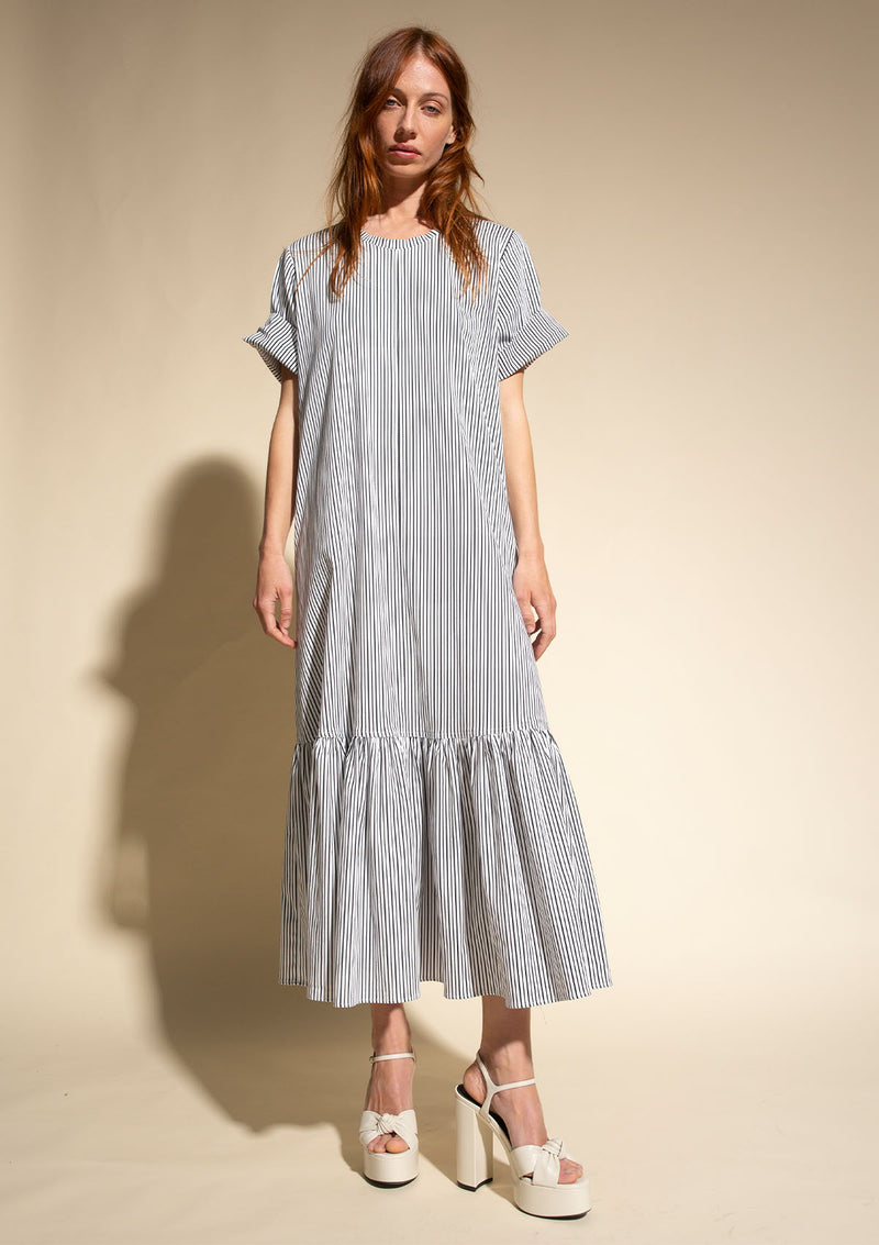 Mela Purdie Pencil Stripe Popilene Bloom T Dress