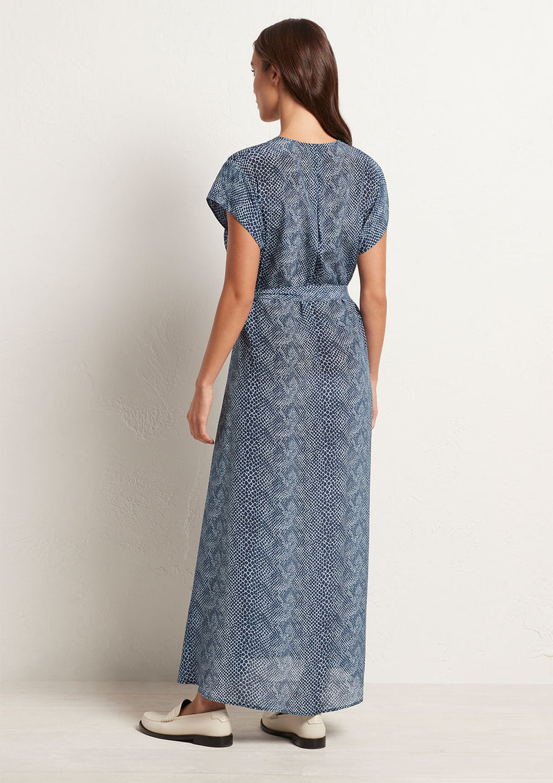 Mela Purdie Denim Reptile Silk Terrace Dress