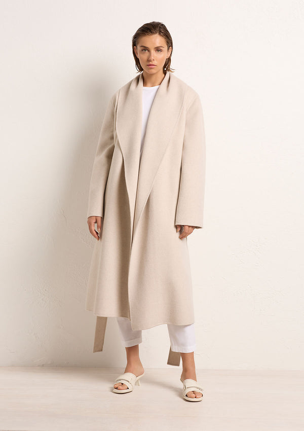 Mela Purdie Cashmere Felt Long Shawl Coat