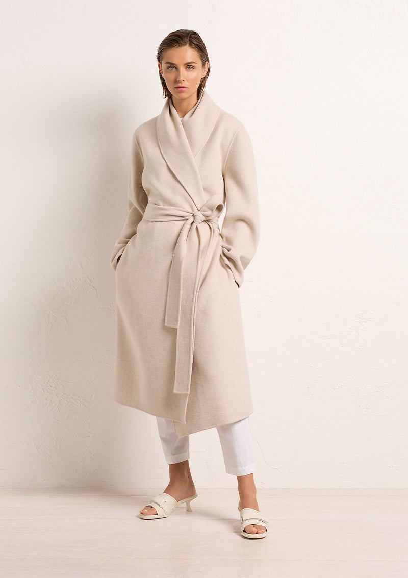 Mela Purdie Cashmere Felt Long Shawl Coat