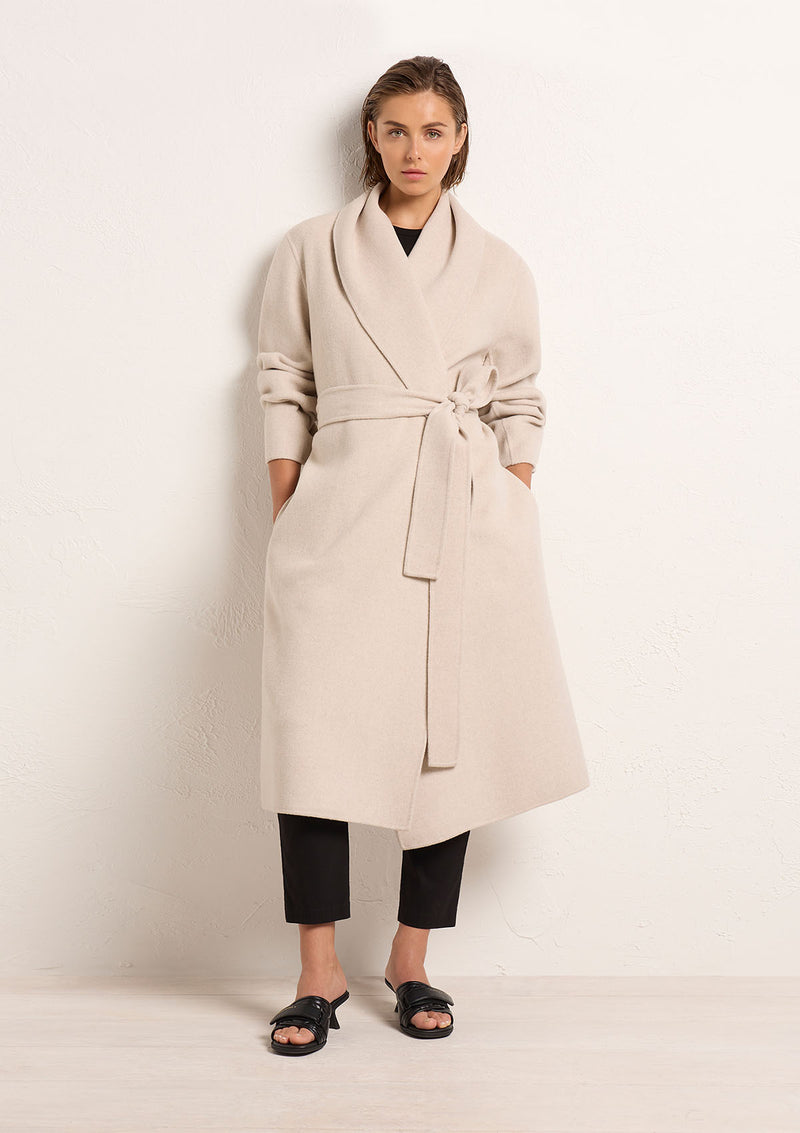 Mela Purdie Cashmere Felt Long Shawl Coat