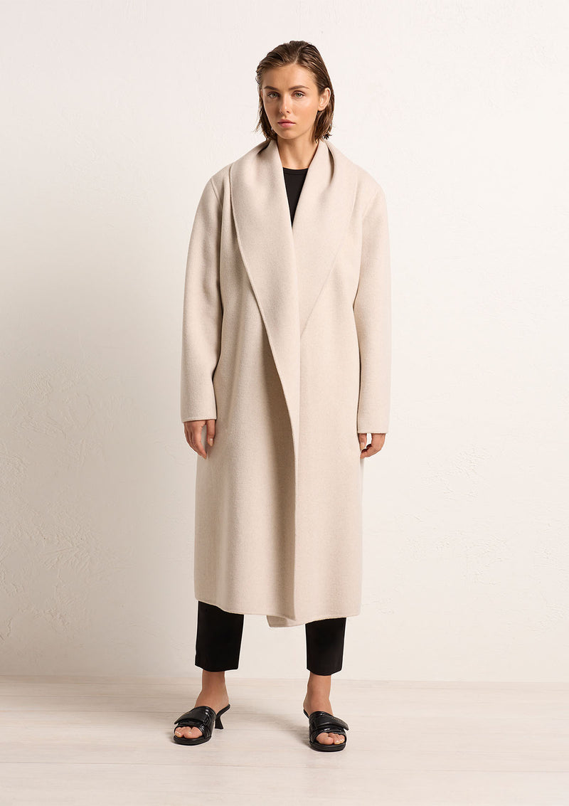 Mela Purdie Cashmere Felt Long Shawl Coat