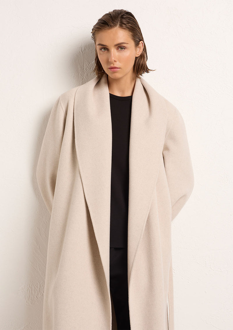 Mela Purdie Cashmere Felt Long Shawl Coat