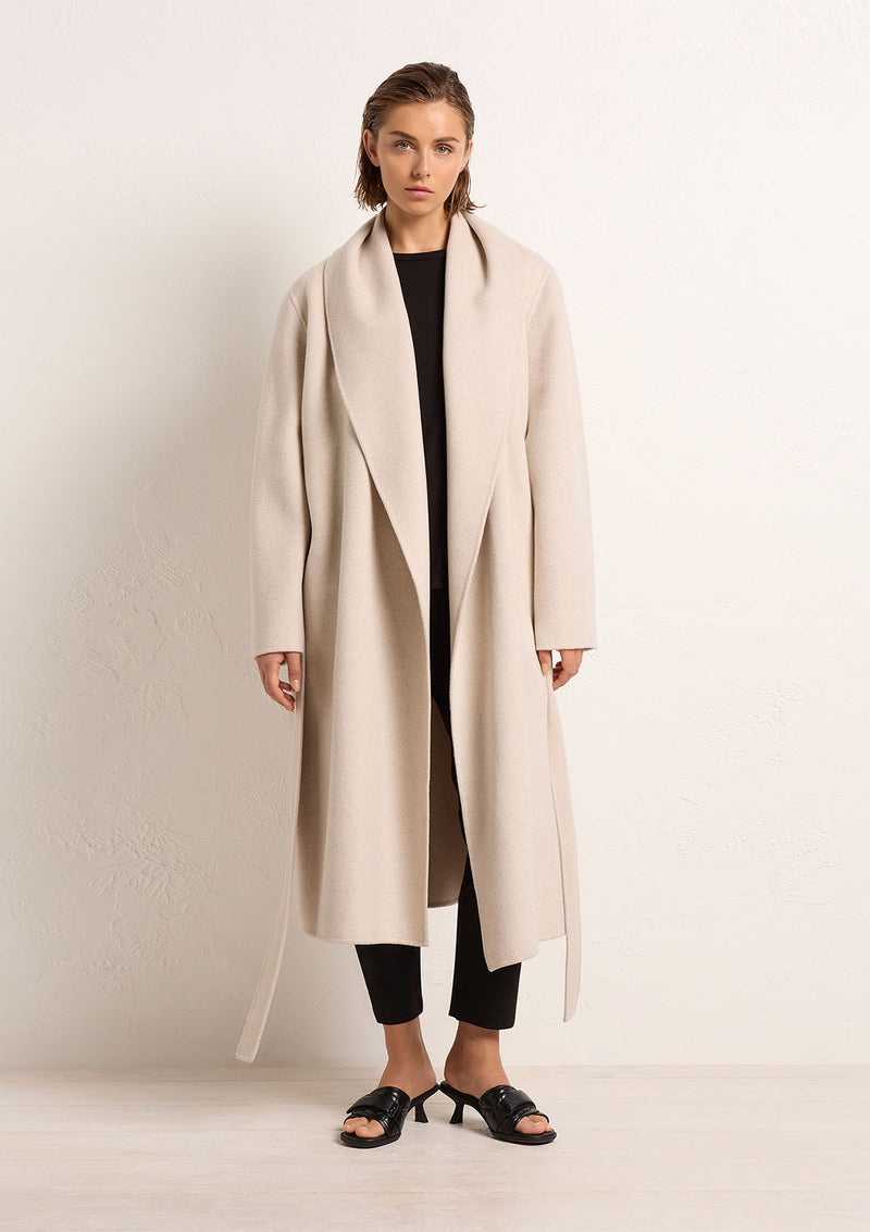 Mela Purdie Cashmere Felt Long Shawl Coat