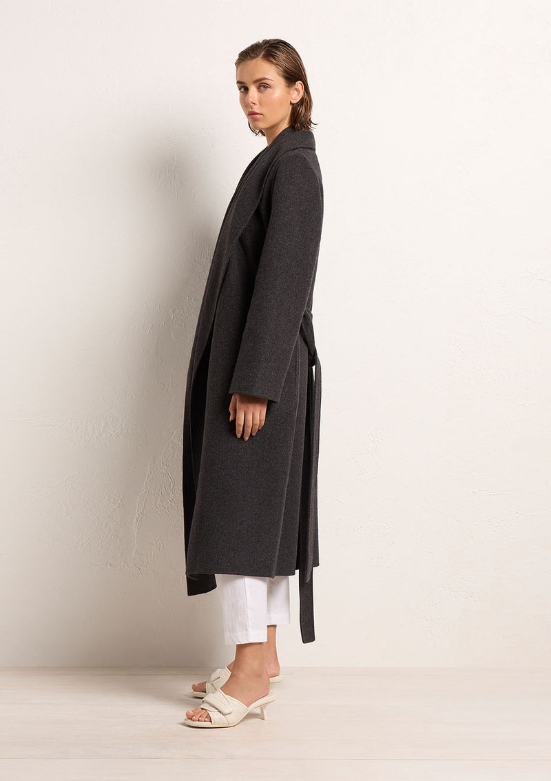 Mela Purdie Cashmere Felt Long Shawl Coat