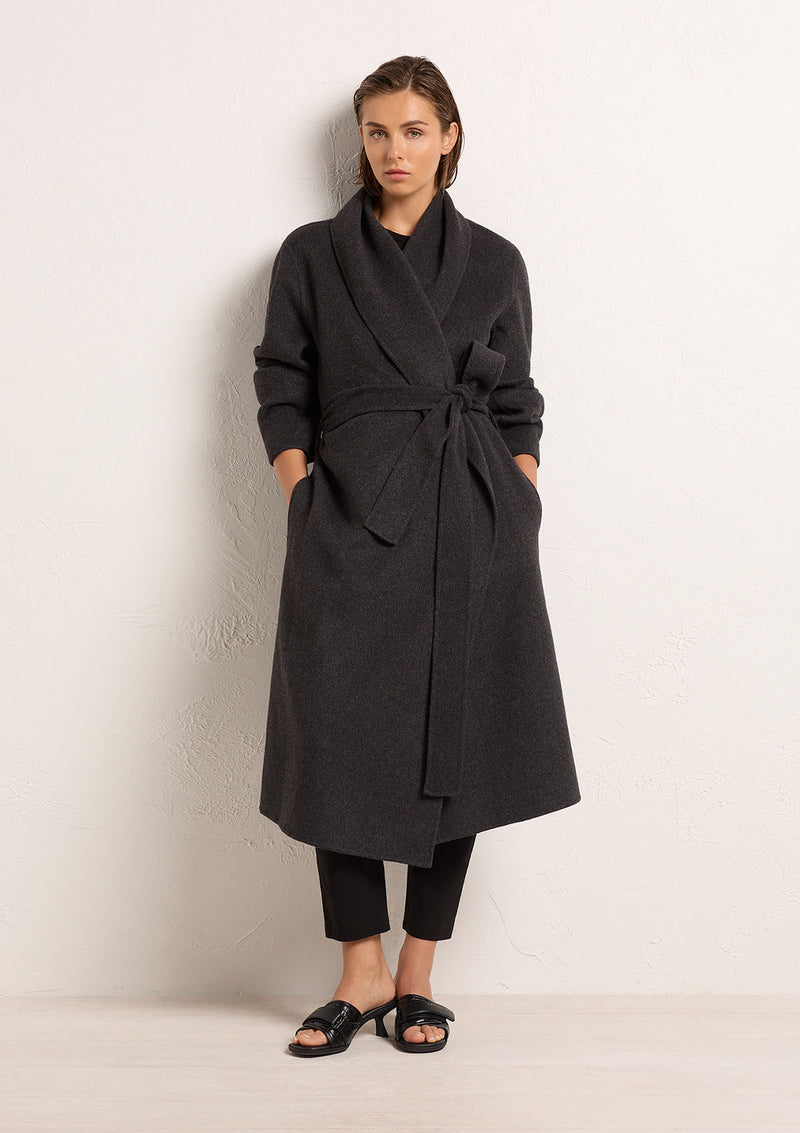 Mela Purdie Cashmere Felt Long Shawl Coat