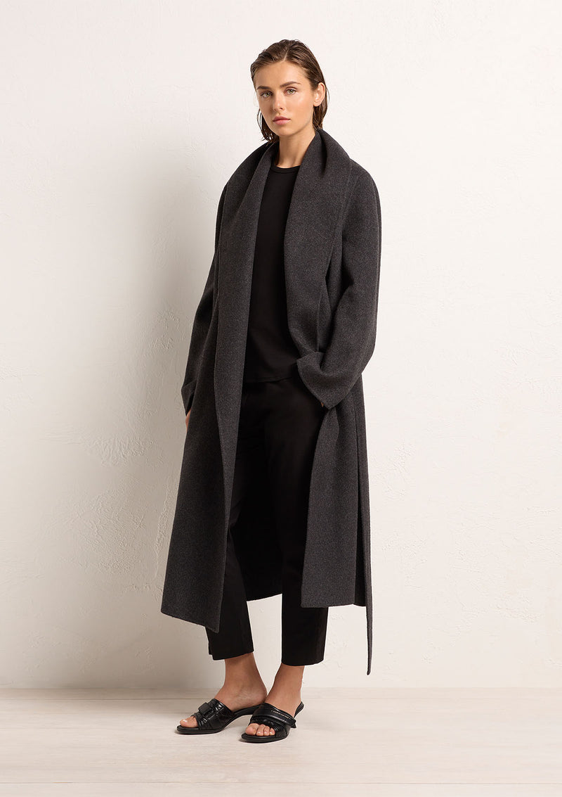 Mela Purdie Cashmere Felt Long Shawl Coat