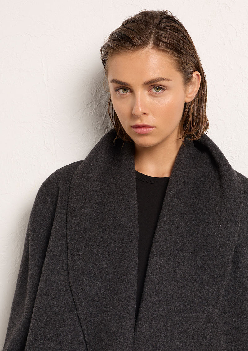 Mela Purdie Cashmere Felt Long Shawl Coat