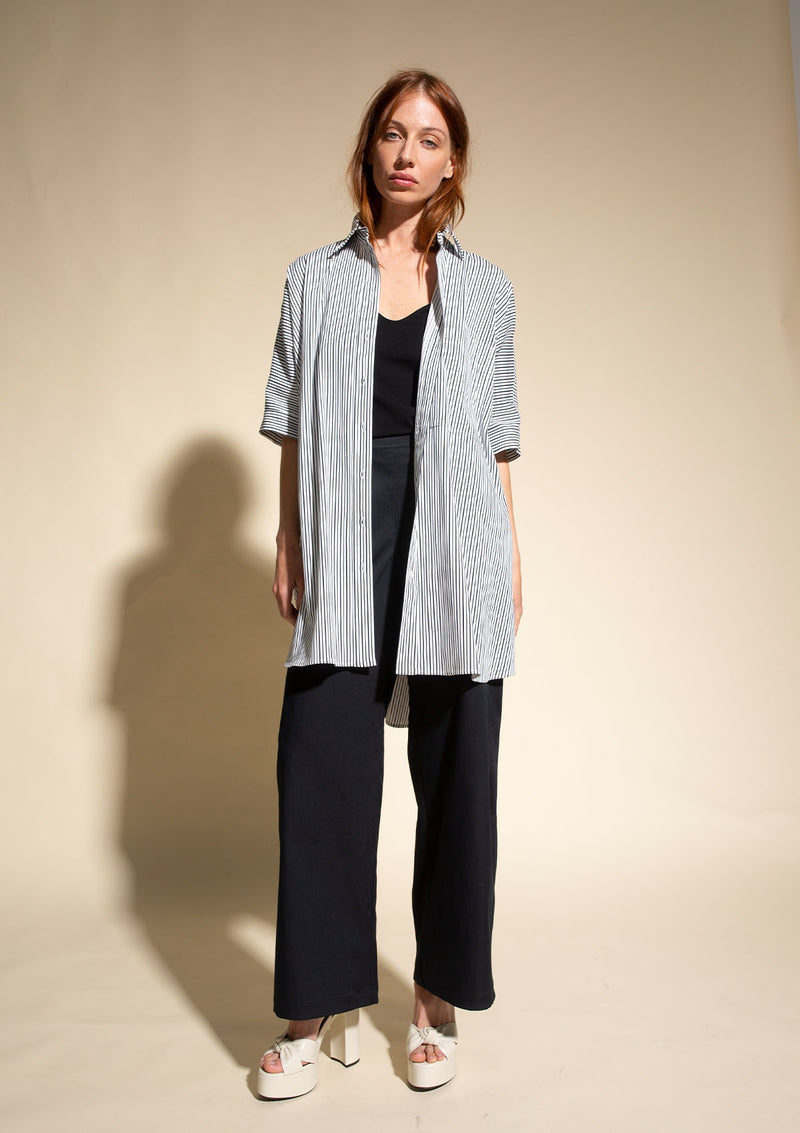 Mela Purdie Pencil Stripe Popilene Cabana Shirt