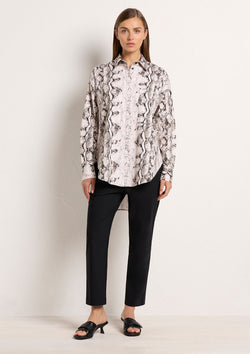 Mela Purdie Python Print Popilene Relaxed Pocket Shirt