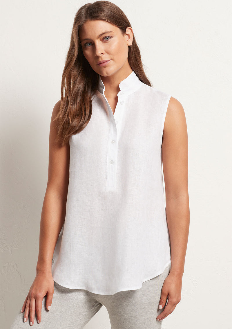 Mela Purdie Pure Linen Tab Slide Tank