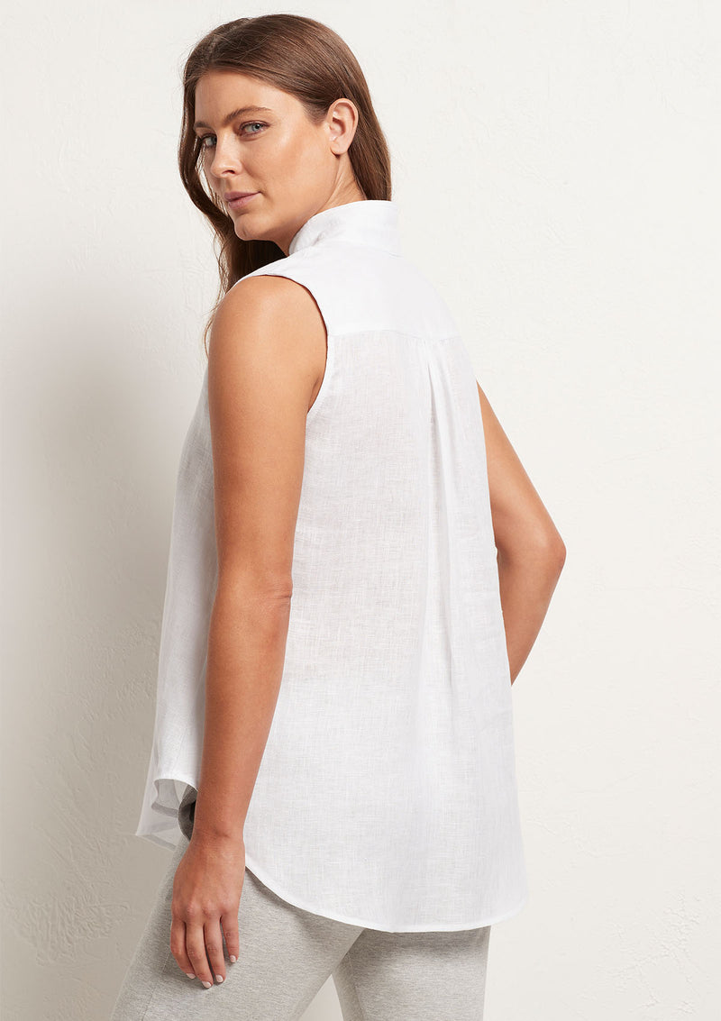 Mela Purdie Pure Linen Tab Slide Tank