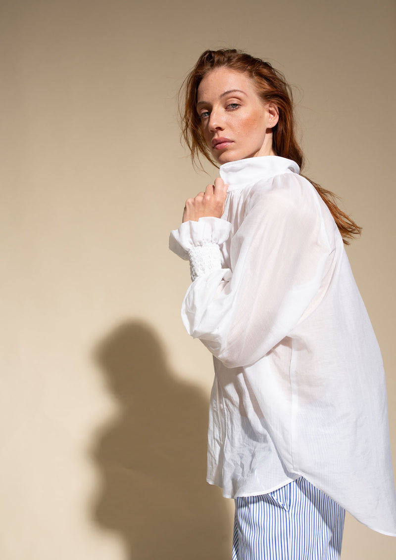 Mela Purdie Silk Cotton Voile Chateau Blouse