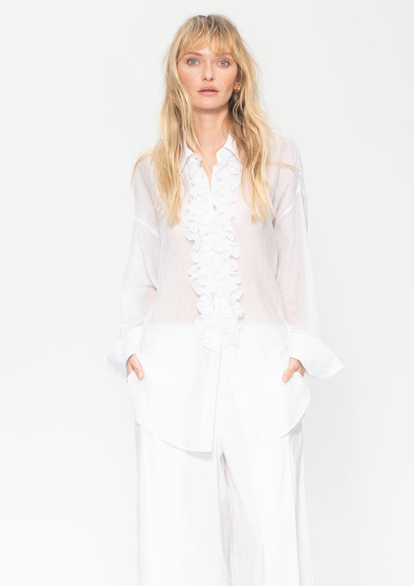 Mela Purdie Silk Cotton Voile Dinner Shirt