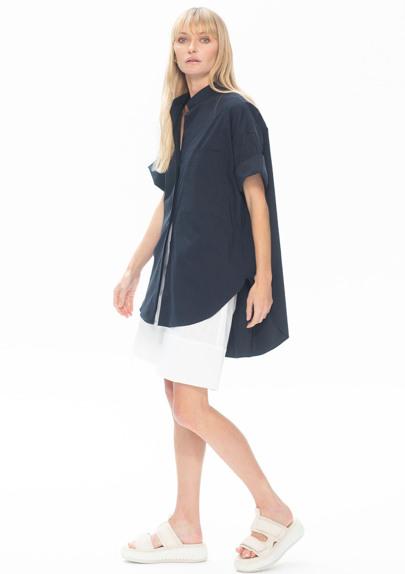 Mela Purdie Microprene Relaxed Cuff Shirt