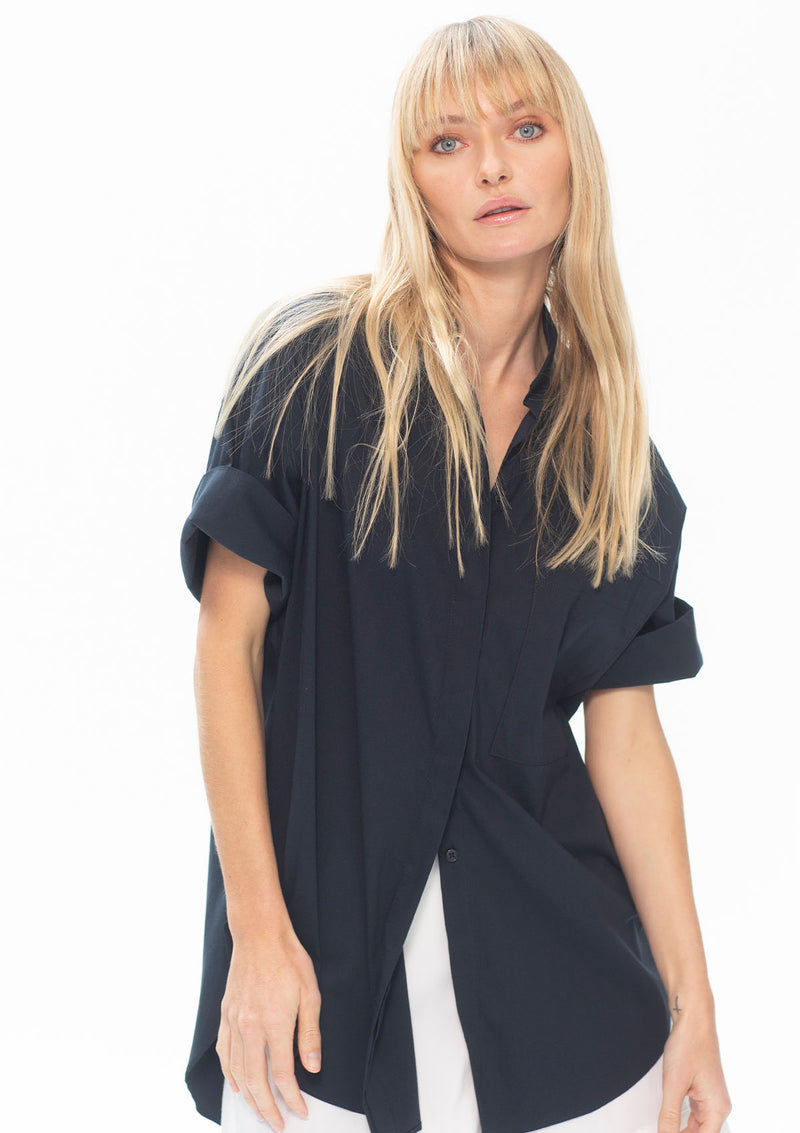 Mela Purdie Microprene Relaxed Cuff Shirt