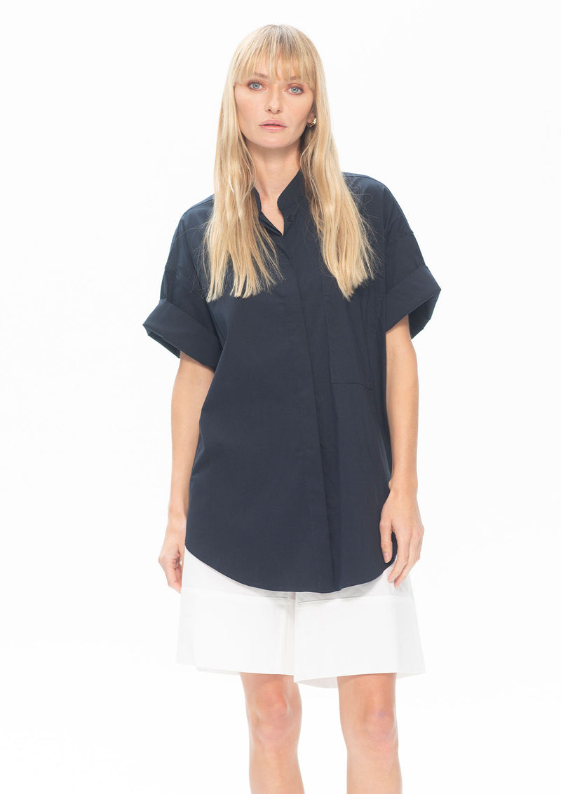 Mela Purdie Microprene Relaxed Cuff Shirt